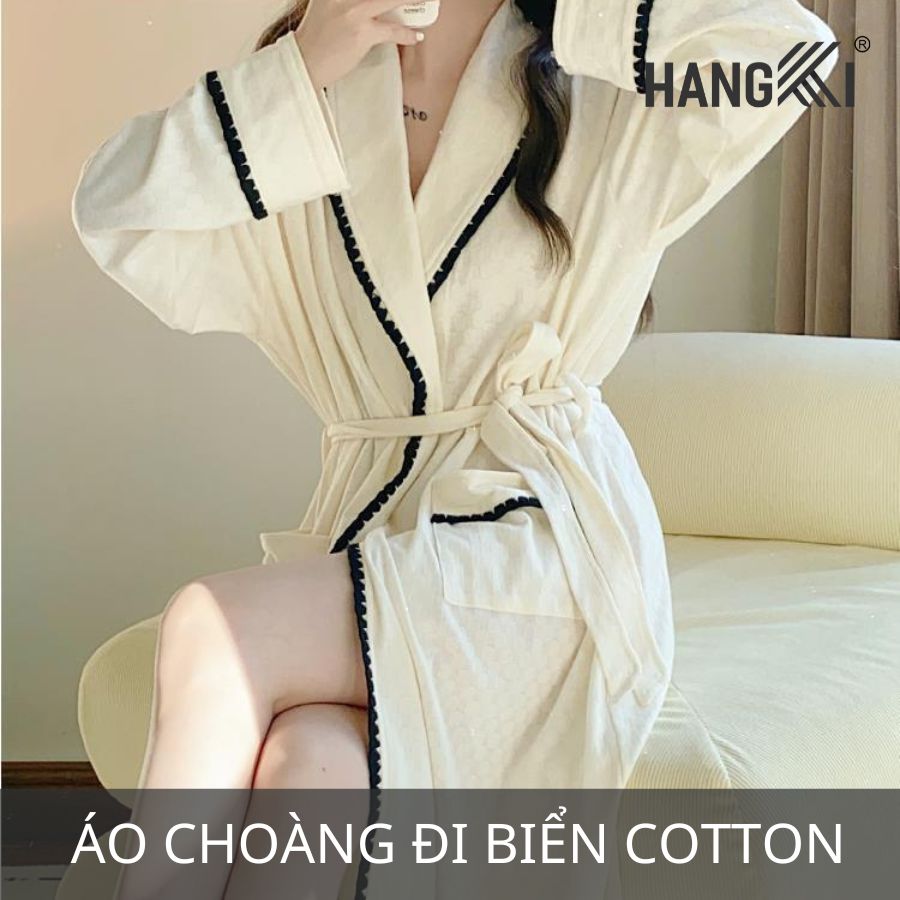 áo choàng đi biển cotton