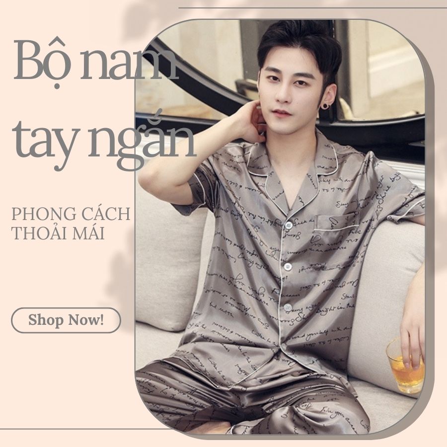 đồ bộ nam mặc nhà tay ngắn