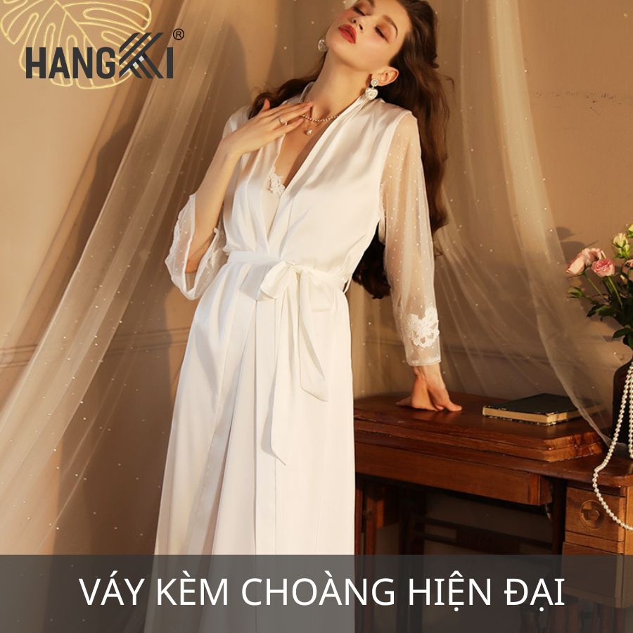 váy ngủ kèm choàng