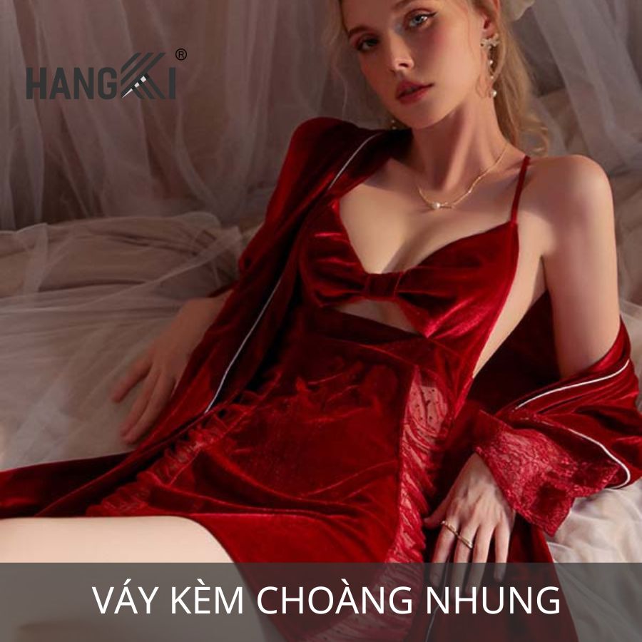 váy ngủ kèm choàng