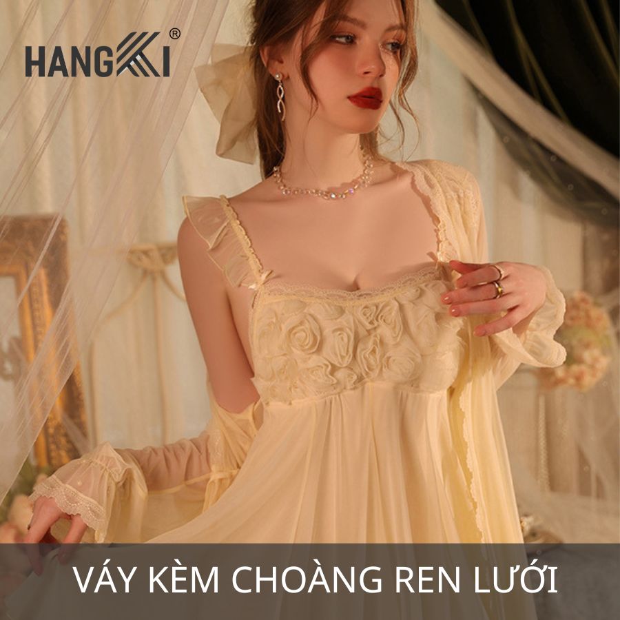 váy ngủ kèm choàng