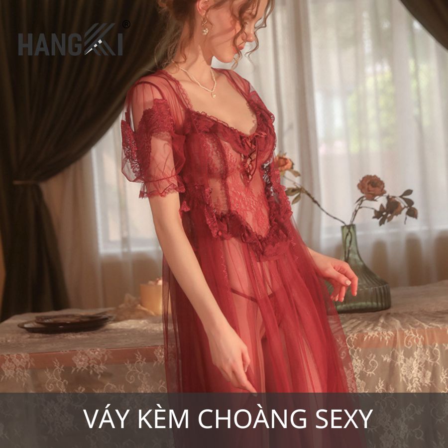 váy ngủ kèm choàng