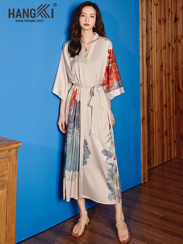 VCH207 - Áo Choàng Lụa Ngủ