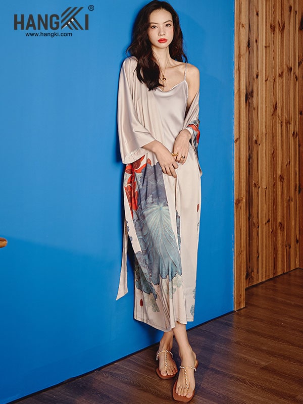VCH207 - Áo Choàng Lụa Ngủ