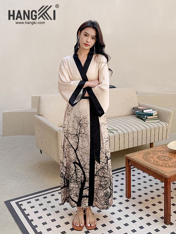 VCHG32- - Choàng ngủ lụa dài