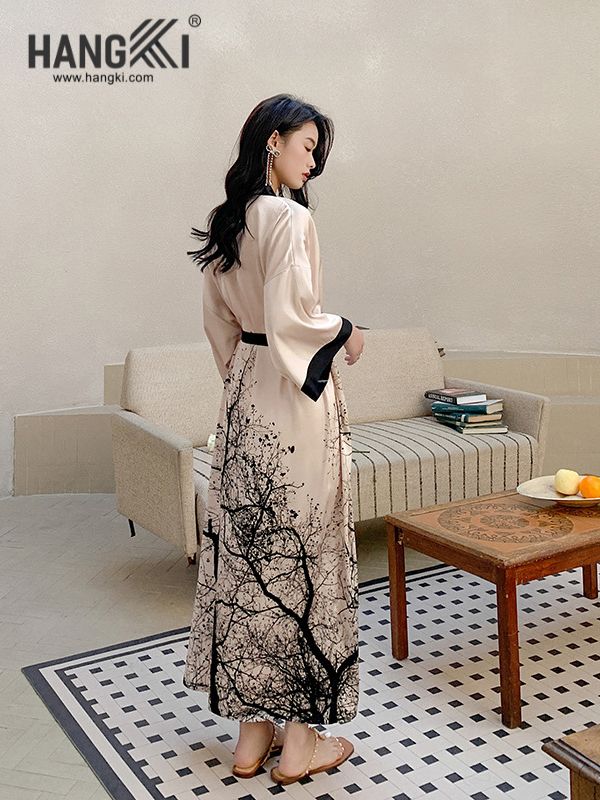 VCHG32- - Choàng ngủ lụa dài