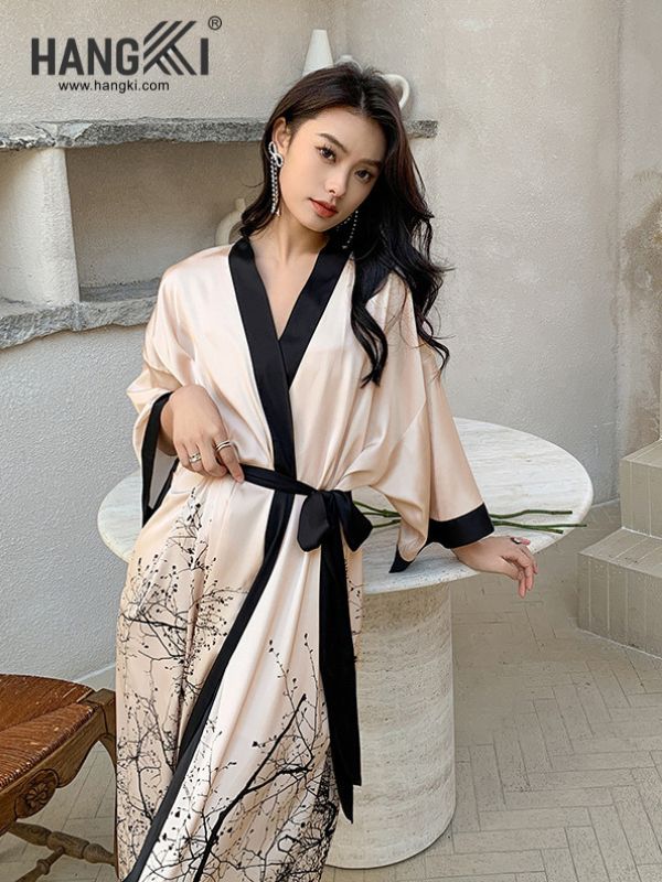 VCHG32- - Choàng ngủ lụa dài