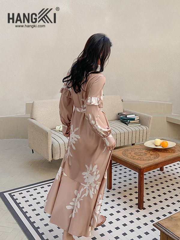 VCHG47 - Choàng ngủ lụa họa tiết